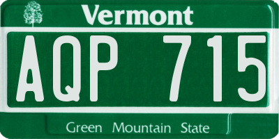 VT license plate AQP715