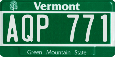 VT license plate AQP771