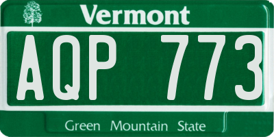 VT license plate AQP773