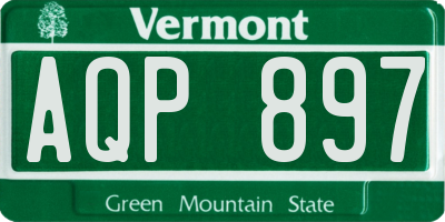VT license plate AQP897