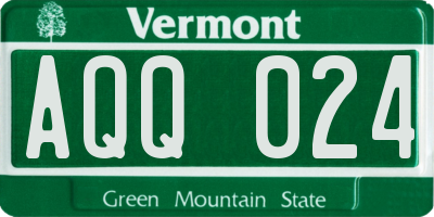 VT license plate AQQ024