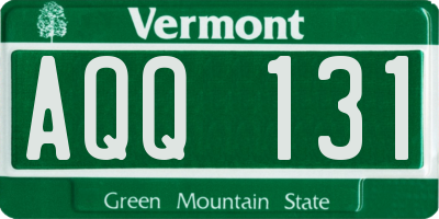 VT license plate AQQ131