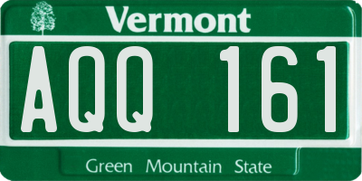 VT license plate AQQ161