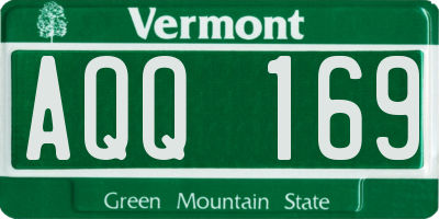 VT license plate AQQ169