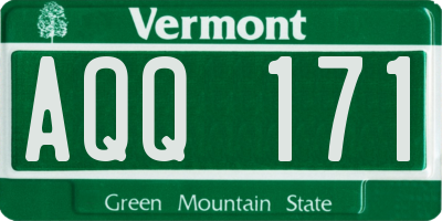 VT license plate AQQ171