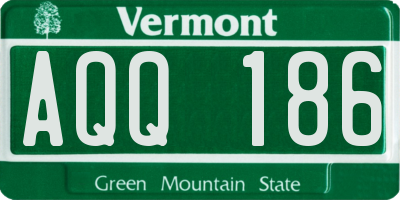 VT license plate AQQ186