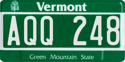 VT license plate AQQ248
