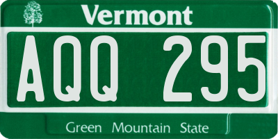 VT license plate AQQ295