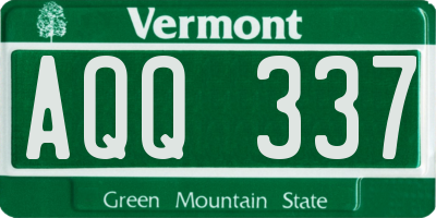 VT license plate AQQ337