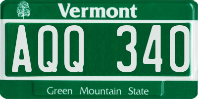 VT license plate AQQ340