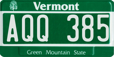 VT license plate AQQ385