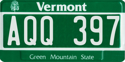 VT license plate AQQ397