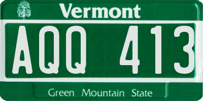 VT license plate AQQ413