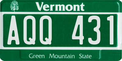 VT license plate AQQ431