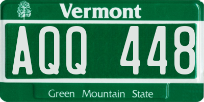VT license plate AQQ448
