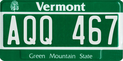 VT license plate AQQ467