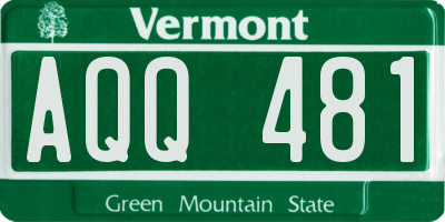 VT license plate AQQ481