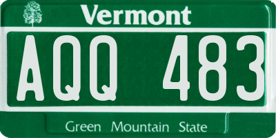 VT license plate AQQ483