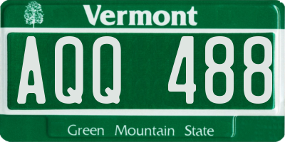 VT license plate AQQ488