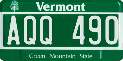 VT license plate AQQ490