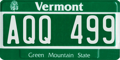 VT license plate AQQ499