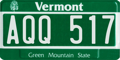 VT license plate AQQ517
