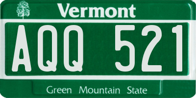 VT license plate AQQ521
