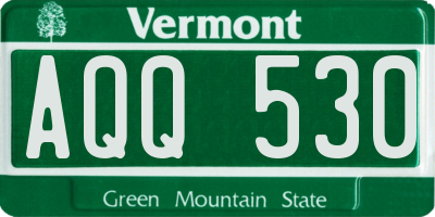 VT license plate AQQ530