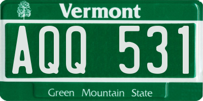 VT license plate AQQ531