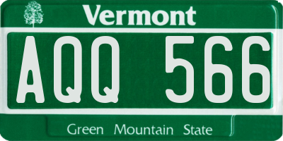 VT license plate AQQ566