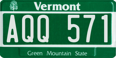 VT license plate AQQ571