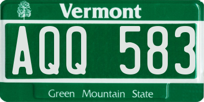 VT license plate AQQ583