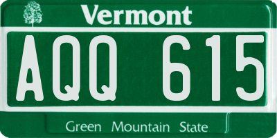VT license plate AQQ615