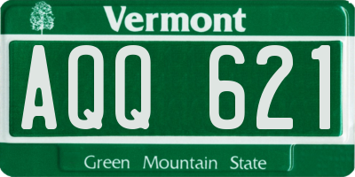 VT license plate AQQ621