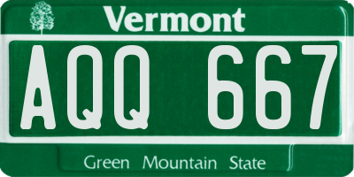 VT license plate AQQ667