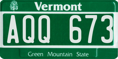 VT license plate AQQ673