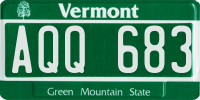 VT license plate AQQ683