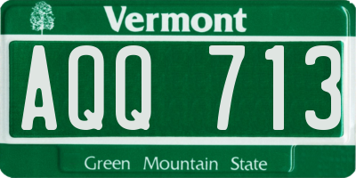 VT license plate AQQ713