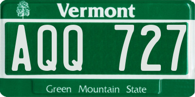 VT license plate AQQ727