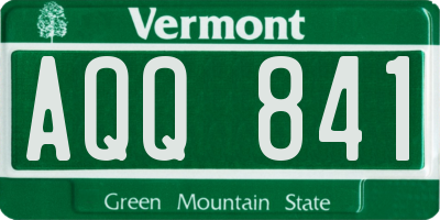 VT license plate AQQ841
