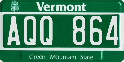 VT license plate AQQ864