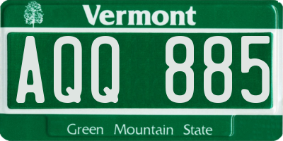 VT license plate AQQ885