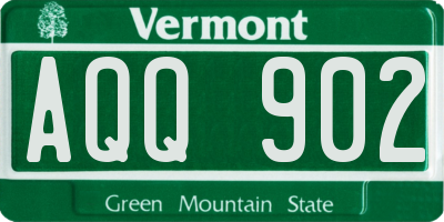 VT license plate AQQ902