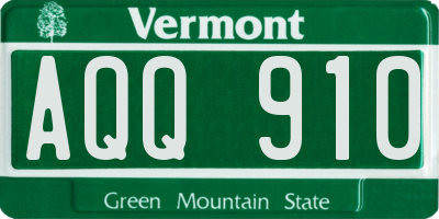 VT license plate AQQ910