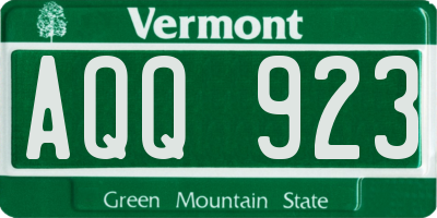 VT license plate AQQ923