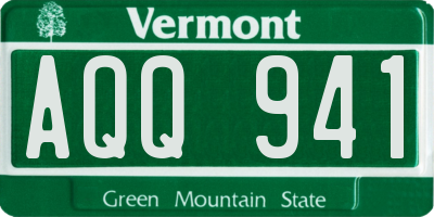 VT license plate AQQ941