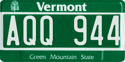 VT license plate AQQ944