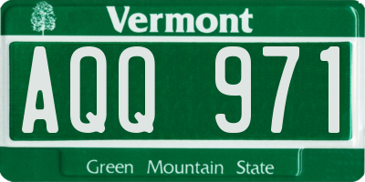 VT license plate AQQ971