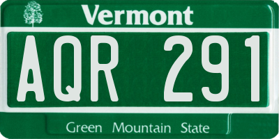 VT license plate AQR291