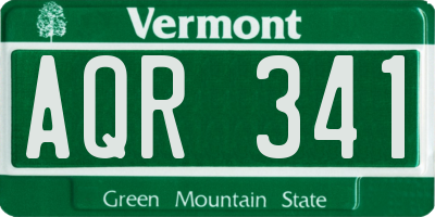 VT license plate AQR341
